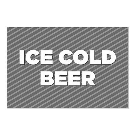 CGSignLab | בירה קרה קרח -חלון אפור נצמד | 30 x20